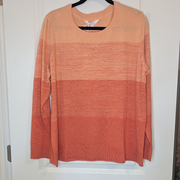 Market & Spruce Women's Orange Ombre Sweater - Size XXL - Picture 1 of 6